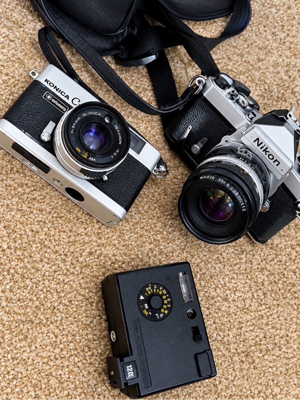 Nikon Vintage 35mm SLR Camera in Black and Silver